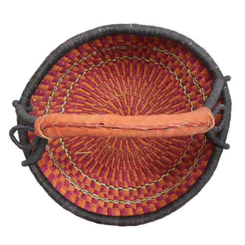 Afrikanische Korbtasche, robuste Tasche aus Steppengras (D:40)