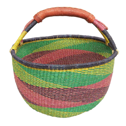 Afrikanische Korbtasche, robuste Tasche aus Steppengras (D:38)