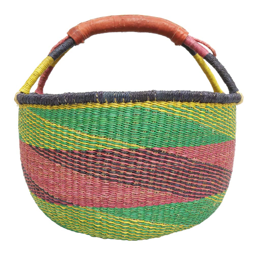 Afrikanische Korbtasche, robuste Tasche aus Steppengras (D:38)