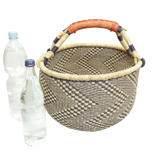 Afrikanische Korbtasche, robuste Tasche aus Steppengras (D:40)