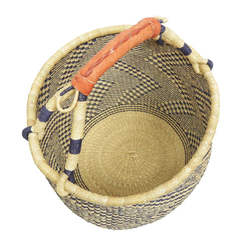 Afrikanische Korbtasche, robuste Tasche aus Steppengras (D:40)