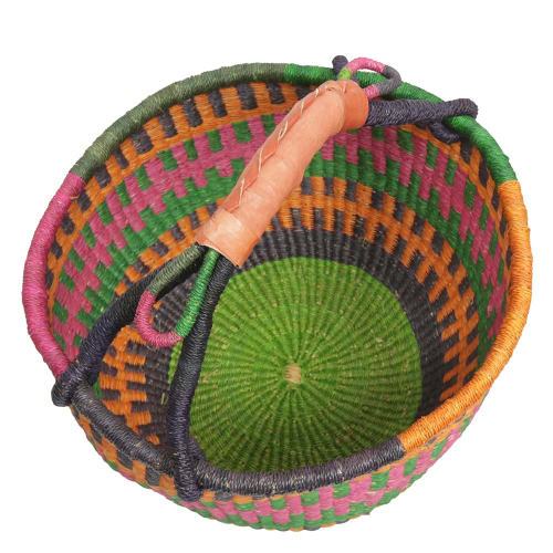 Afrikanische Korbtasche, robuste Tasche aus Steppengras (D:38)