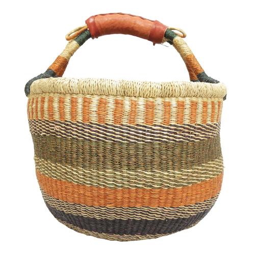 Afrikanische Korbtasche, robuste Tasche aus Steppengras (D:38)