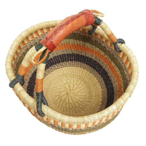 Afrikanische Korbtasche, robuste Tasche aus Steppengras (D:38)