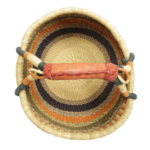 Afrikanische Korbtasche, robuste Tasche aus Steppengras (D:38)
