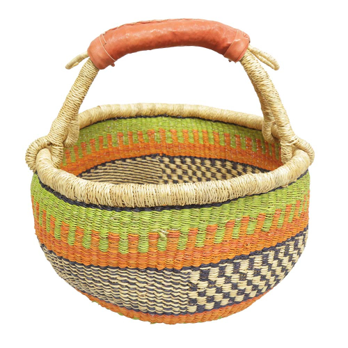 Afrikanische Korbtasche, robuste Tasche aus Steppengras (D:38)