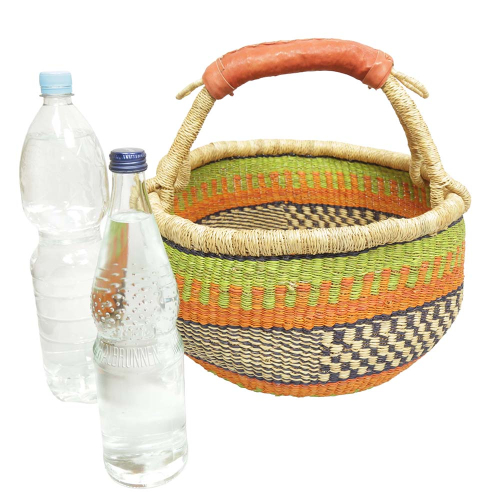Afrikanische Korbtasche, robuste Tasche aus Steppengras (D:38)