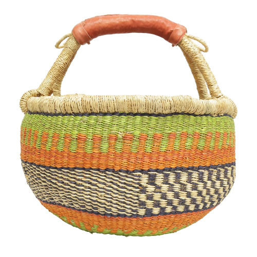 Afrikanische Korbtasche, robuste Tasche aus Steppengras (D:38)