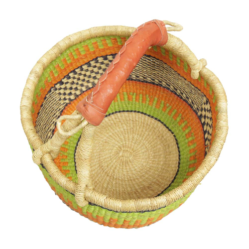 Afrikanische Korbtasche, robuste Tasche aus Steppengras (D:38)