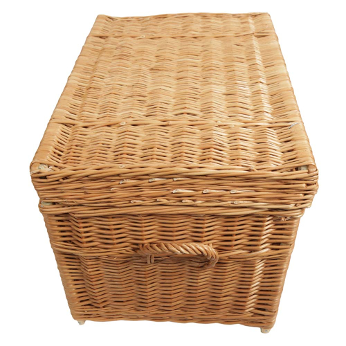 Korbtruhe aus Weide ungefüttert, Korb Truhe (70x43x39) Korbtruhe aus Weide ungefüttert, Korb Truhe (70x43x39)