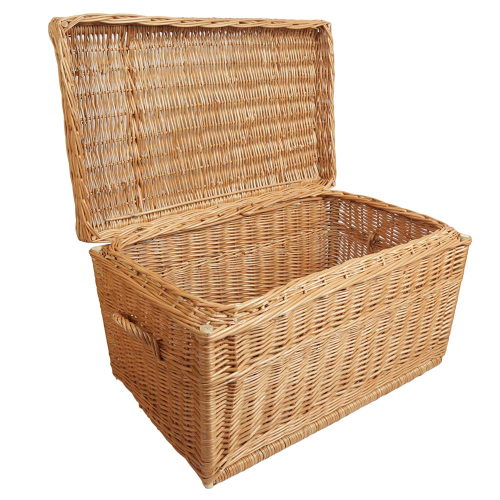 Korbtruhe aus Weide ungefüttert, Korb Truhe (70x43x39) Korbtruhe aus Weide ungefüttert, Korb Truhe (70x43x39)