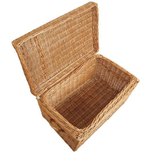 Korbtruhe aus Weide ungefüttert, Korb Truhe (70x43x39) Korbtruhe aus Weide ungefüttert, Korb Truhe (70x43x39)