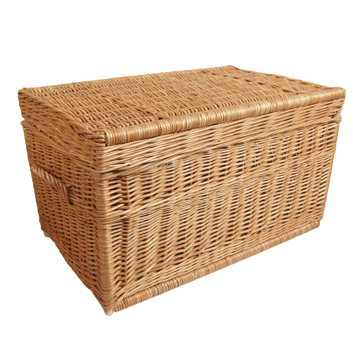 Korbtruhe aus Weide ungefüttert, Korb Truhe (70x43x39) Korbtruhe aus Weide ungefüttert, Korb Truhe (70x43x39)