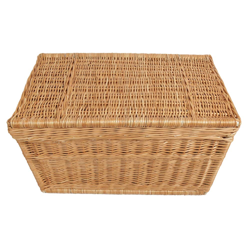 Korbtruhe aus Weide ungefüttert, Korb Truhe (70x43x39) Korbtruhe aus Weide ungefüttert, Korb Truhe (70x43x39)