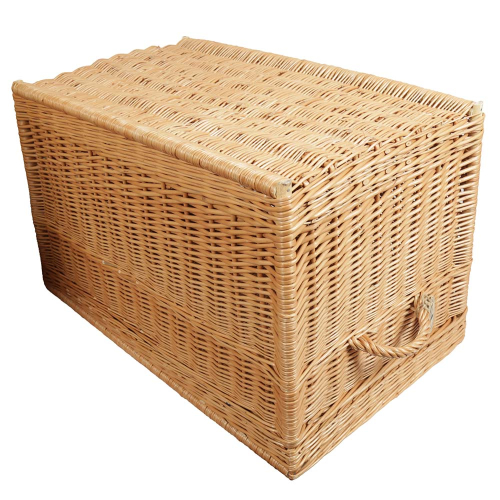 Korbtruhe aus Weide ungefüttert, Korb Truhe (80x49x47)