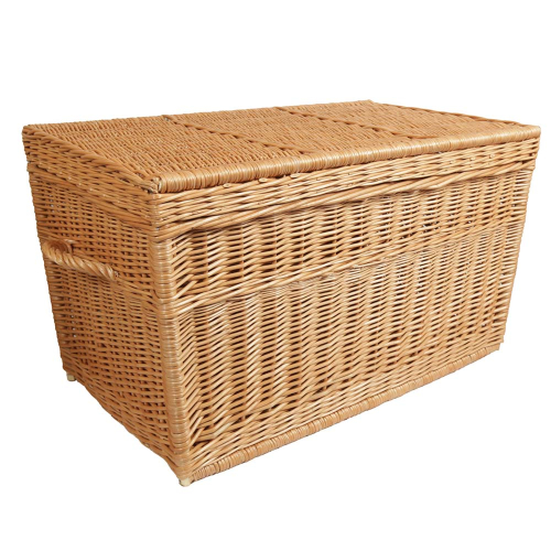 Korbtruhe aus Weide ungefüttert, Korb Truhe (80x49x47)