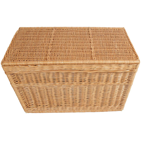 Korbtruhe aus Weide ungefüttert, Korb Truhe (80x49x47)