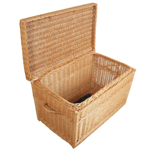 Korbtruhe aus Weide ungefüttert, Korb Truhe (80x49x47)