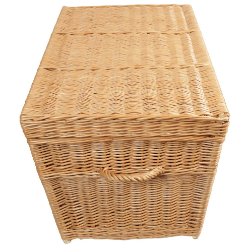 Korbtruhe aus Weide ungefüttert, Korb Truhe (80x49x47)