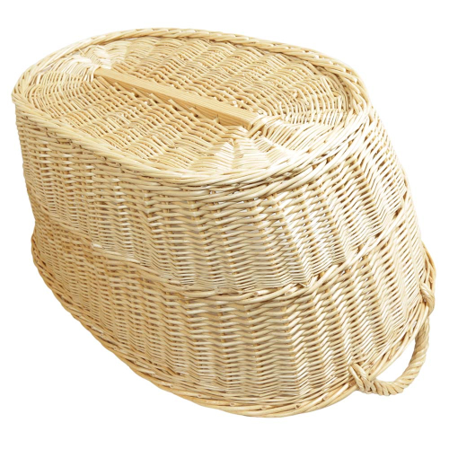 Wäschekorb aus Weide, Korb für Wäsche deutsche Fertigung (80x53x32/40cm)