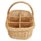 Flaschenkorb Korb für 6 Flaschen aus Weide (40x32x19/36)