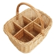 Flaschenkorb Korb für 6 Flaschen aus Weide (40x32x19/36)