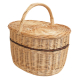 Einkaufskorb Handkorb Weide Korb mit Klappdeckel (41x28x25/40)