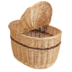 Einkaufskorb Handkorb Weide Korb mit Klappdeckel (41x28x25/40)