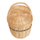 Einkaufskorb Handkorb Weide Korb mit Klappdeckel (41x28x25/40)