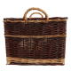 Holzkorb Weidenkorb Tragekorb handgeflochten aus Weide (62x43x39)