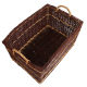 Holzkorb Weidenkorb Tragekorb handgeflochten aus Weide (62x43x39)