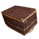 Holzkorb Weidenkorb Tragekorb handgeflochten aus Weide (62x43x39)