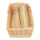 Einkaufskorb Holzkorb Korb Tragekorb aus gesottener Weide (50x30x20/38)