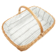 Tablett, Korbtablett aus Weide, Trage Tablett geflochten (54x40x16/32)