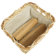 Holzkorb Korb Tragekorb aus Rohr gefüttert (57x48x35)
