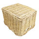 Holzkorb Korb Tragekorb aus Rohr gefüttert (57x48x35)