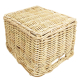 Holzkorb Korb Tragekorb aus Rohr gefüttert (47x39x30)