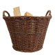 Erntekorb, Holzkorb, Tragekorb, Gartenkorb, Weide Korb (D:50cm)