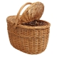 Einkaufskorb Handkorb Weide Korb mit Klappdeckel (42x29x25/42)