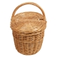 Einkaufskorb Handkorb Weide Korb mit Klappdeckel (42x29x25/42)