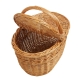 Einkaufskorb Handkorb Weide Korb mit Klappdeckel (42x29x25/42)