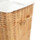 Wäschekorb gefüttert - Korb für Wäsche aus gesottener Weide (H: 55cm) - EINZELSTÜCK