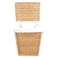 Wäschekorb gefüttert - Korb für Wäsche aus gesottener Weide (H: 55cm) - EINZELSTÜCK