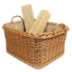 Holzkorb Kaminholzkorb Tragekorb Korb für Holz aus Weide (59x48x30/37)