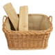 Holzkorb Kaminholzkorb Tragekorb Korb für Holz aus Weide (59x48x30/37)