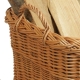 Holzkorb Kaminholzkorb Tragekorb Korb für Holz aus Weide (59x48x30/37)