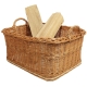 Holzkorb Kaminholzkorb Tragekorb Korb für Holz aus Weide (60x50x30/36)