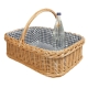 Tablett, Korbtablett aus Weide, Trage Tablett geflochten (55x38x17/33)