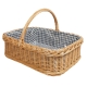 Tablett, Korbtablett aus Weide, Trage Tablett geflochten (55x38x17/33)