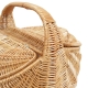 Einkaufskorb,groß, Trachtenkorb Handkorb Weide Korb mit Klappdeckel (50x32x27/41)